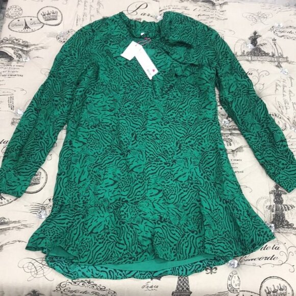 Parker Mercer Animal Print Silk Blend Dress - Picture 3 of 7